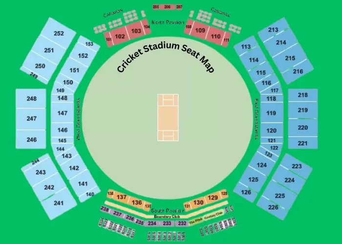 Nassau County International Cricket Stadium Seat Map