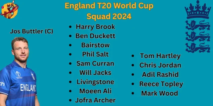 England T20 World Cup Squad 2024