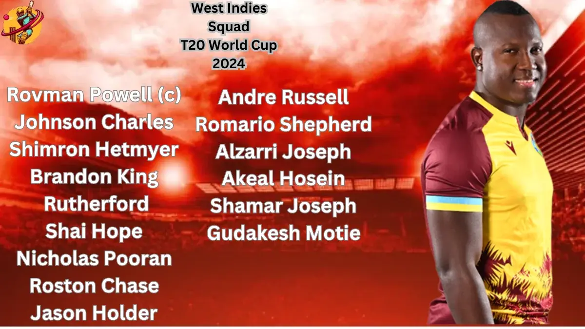 West Indies T20 World Cup Squad 2024 All Players List
