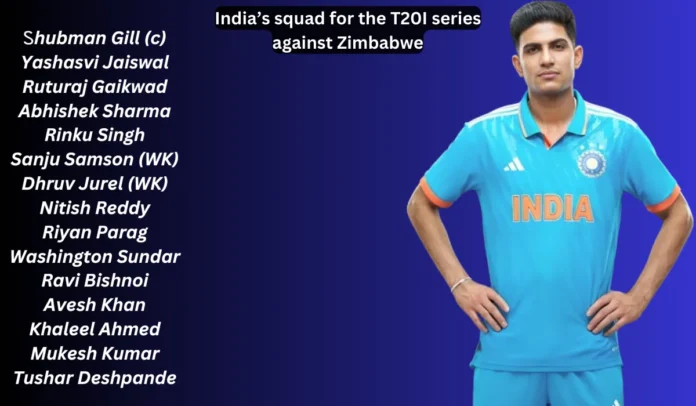India Announced Squad for T20I Series Against Zimbabwe