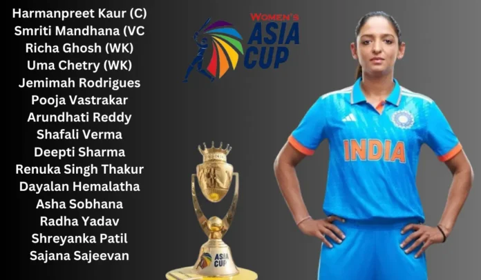 India's squad for the Women's Asia Cup 2024