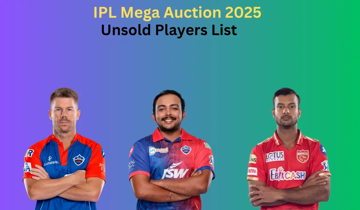 Mega Auction IPL 2025 Unsold Players List David Warner to Mayank