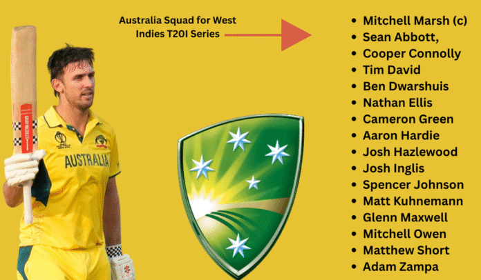 AUS Squad for WI T20 series
