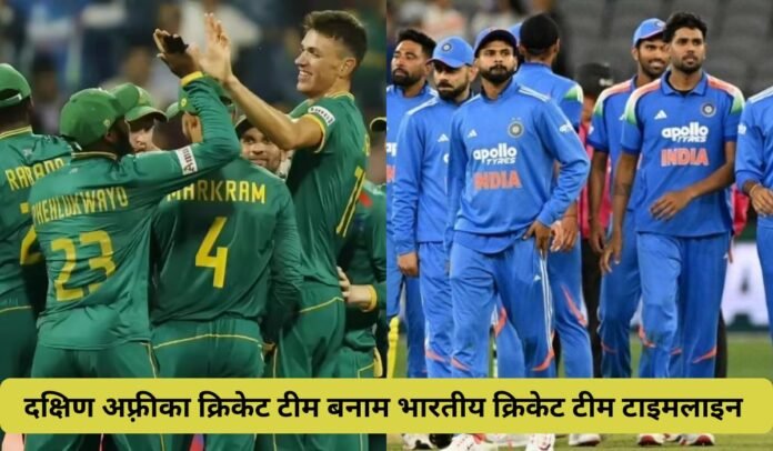 South Africa vs India दक्षिण अफ़्रीका क्रिकेट टीम बनाम भारतीय क्रिकेट टीम टाइमलाइन