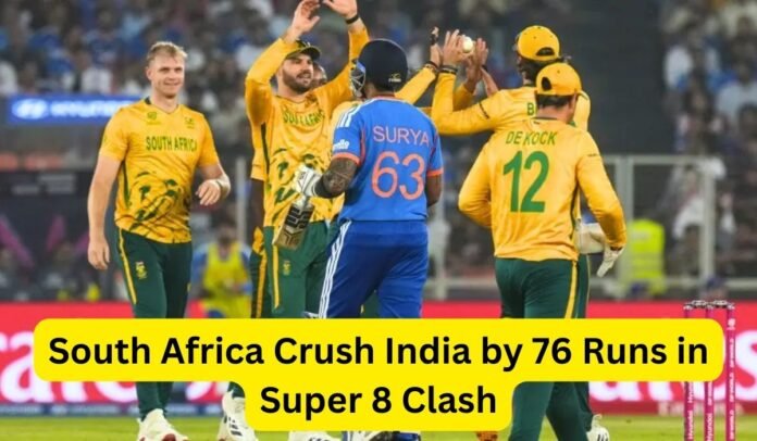 South Africa Crush India by 76 Runs in Super 8 Clash