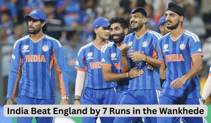 India Beat England by 7 Runs in the Wankhede
