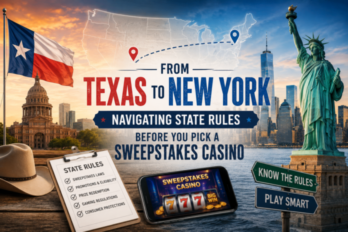 From Texas to New York - navigating state rules before you pick a sweepstakes casino