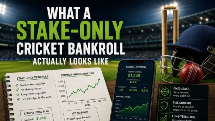 What A Stake‑Only Cricket Bankroll Actually Looks Like